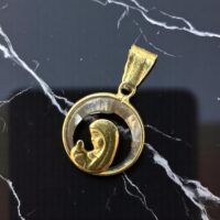 Dije Oro 18K - Virgen c/ Cristal