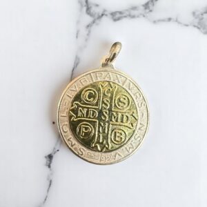 Dije San Benito - Plata y Oro 18K