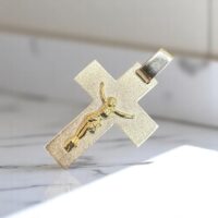 Dije Cruz - Plata 925 y Oro 18K