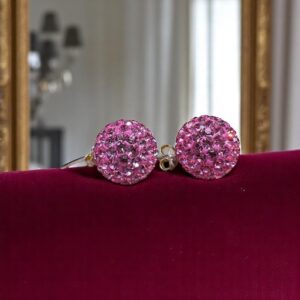 Aros Plata 925 y Cubic Rosa