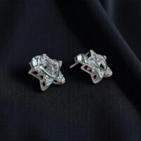 Aros Estrella - Plata 925 y Cubic Blanco