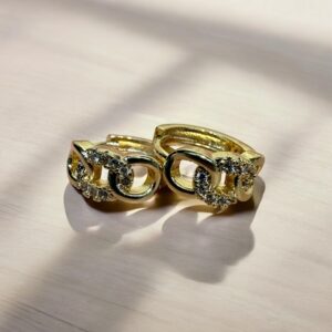 Aros de Acero Dorado - Argolla eslabones