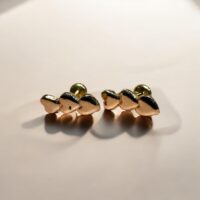 Aros Abridores Acero Dorado - Corazones