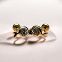Aros Abridores de Acero Dorado - Cubic
