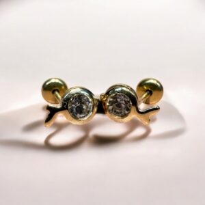 Aros Abridores de Acero Dorado - Cubic