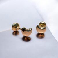 Aros Abridores de Acero Dorado - Luna