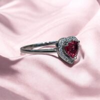 Anillo Corazon Pasión - Plata 925 y Cubic