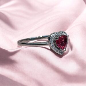 Anillo Corazon Pasión - Plata 925 y Cubic