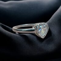 Anillo Corazón de Plata - Plata 925 y Cubic