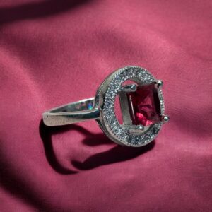Anillo Imperial Red - Plata 925 y Cubic