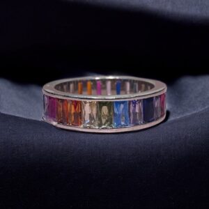 Anillo Daytona Rainbow - Plata 925 y Cubic