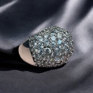 Anillo Cúpula Centelleante - Plata 925 y Cubic