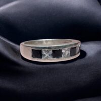 Anillo Tono Nocturno - Plata 925 y Cubic