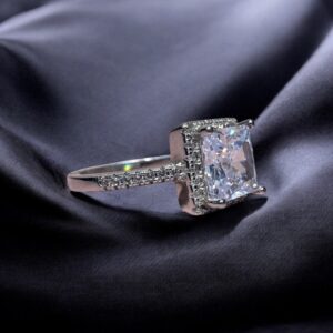 Anillo Elegancia Cuadrada - Plata 925 y Cubic
