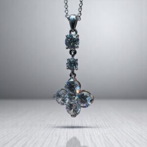 Dije Flor - Plata 925 y Cubic