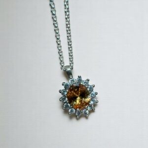 Dije Girasol - Plata 925 y Cubic