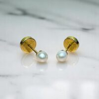 Aros Abridores c/Perlas Chicas- Oro 18K