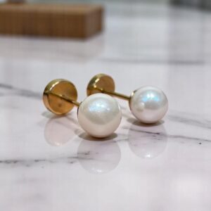 Aros Abridores c/Perlas Grandes - Oro 18K