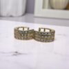 Aros Argolla - Oro 18K c/Cubic Blanco