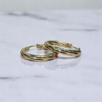 Aros Argolla Grande - Oro 18K