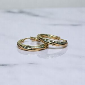 Aros Argolla Grande - Oro 18K
