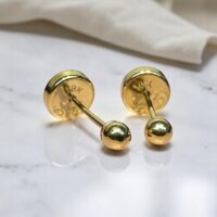 Aros Abridores Perlas Medianas - Oro 18K