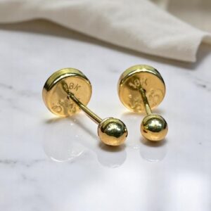Aros Abridores Perlas Medianas - Oro 18K