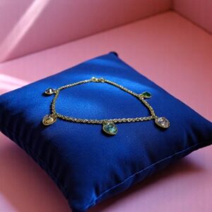 Pulsera Oro 18K con Piedras Cubic