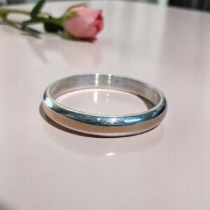 Alianza Media Caña Plata 925 y Oro 18K (2171)