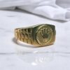 Anillo Sello Corona - Oro 18K