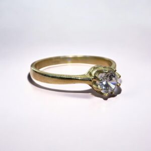 Anillo Cintillo con Piedra Cubic - Oro 18K (2155)