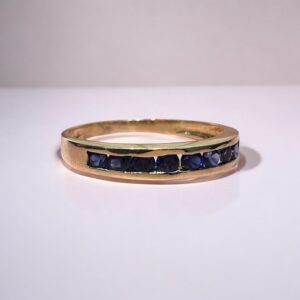 Anillo Sinfín c/Cubic Azul - Oro 18K (2162)