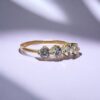 Anillo con Piedras Cubic Blancas - Oro 18K (2156)