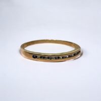 Anillo Sinfín c/Cubic Azul - Oro 18K (2164)