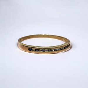 Anillo Sinfín c/Cubic Azul - Oro 18K (2158)
