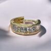 Aros Argolla - Oro 18K c/Cubic Blanco