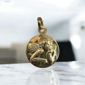 Dije Angel p/Grabado - Oro 18K