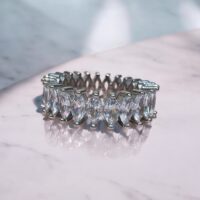 Anillo Sinfín c/ Piedra Cubic Blanca- Plata 925