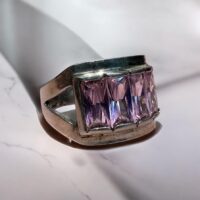 Anillo c/Cubic Rosa - Plata 925