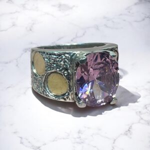 Anillo Cubic – Plata 925 y Oro 18K