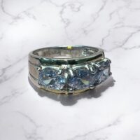 Anillo Tres Ojos – Plata 925 y Oro 18K