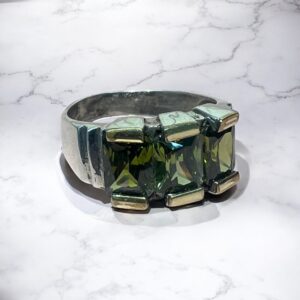 Anillo Tres Ojos – Plata 925 y Oro 18K