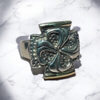 Anillo Cruz - Plata 925 y Oro 18K