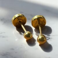 Aros Abridores Perlas Pequeñas - Oro 18K