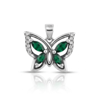 Dije Mariposa - Plata 925 y Cubic