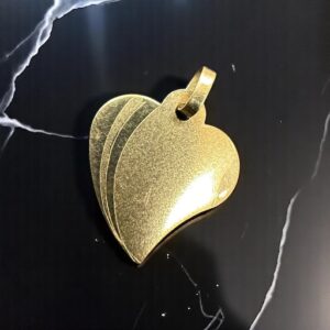 Dije Corazón p/Grabado - Oro 18K