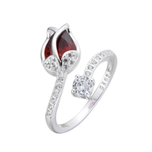 Anillo Rosa - Plata 925