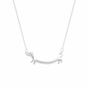 Cadena Perro Salchicha Grande - Plata 925
