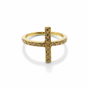 Anillo Cruz Cubic - Oro 18K