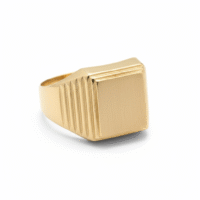 Anillo Sello Escalonado - Oro Rosé 18K